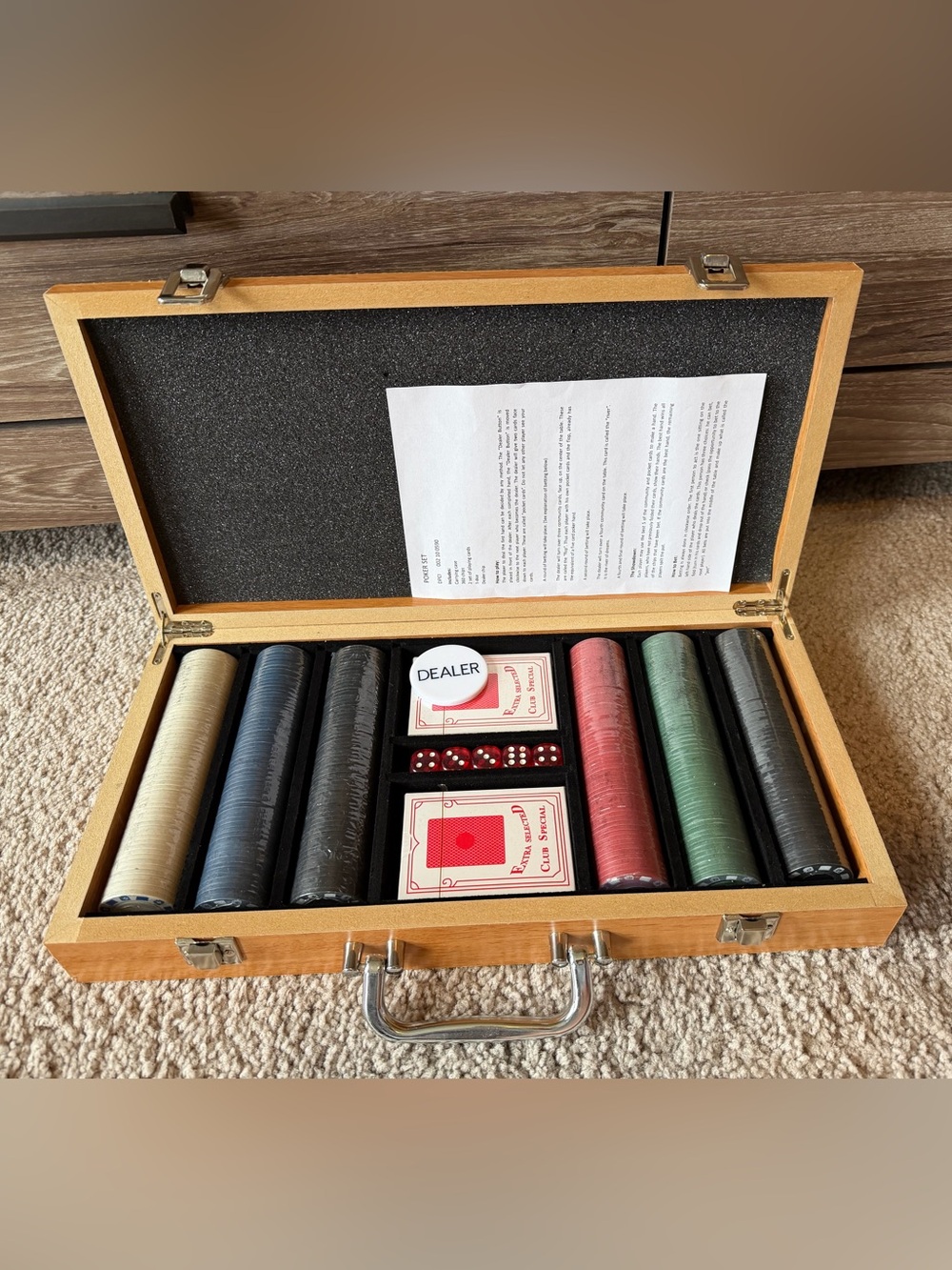 Poker Set with Carrying Case NEW